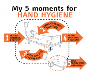 5 moments for hand hygiene