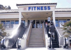 Elevator access to a gym