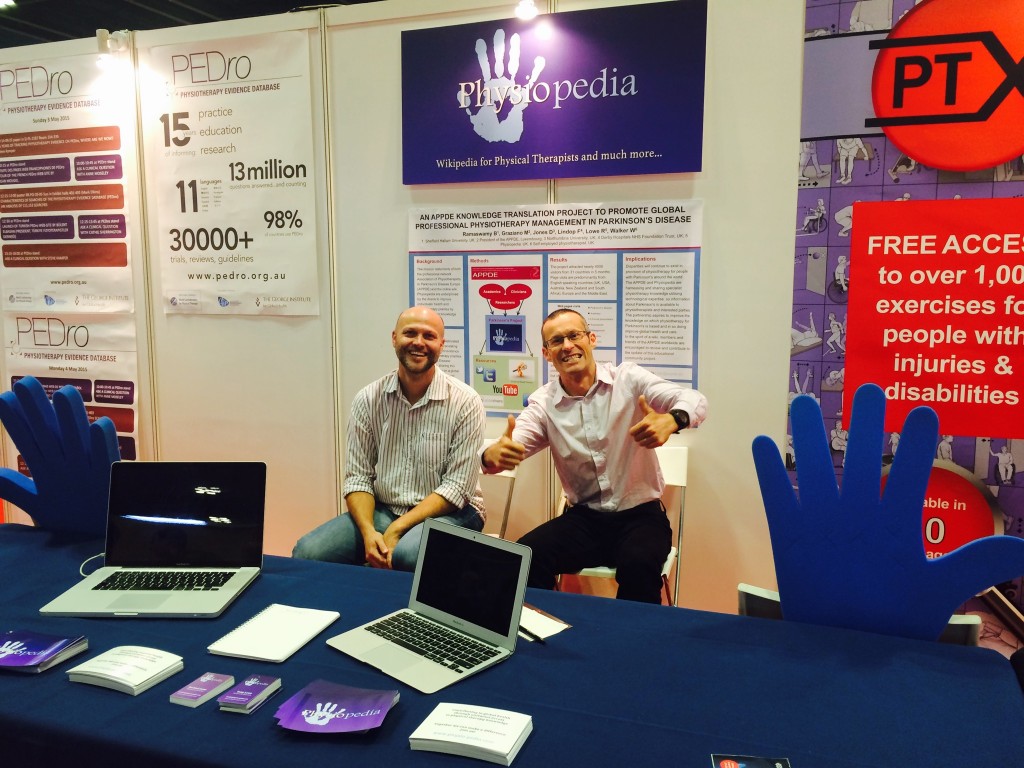 Tony Lowe and Michael Rowe the Physiopedia team at WCPT Congress 2015