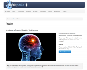 Stroke Content in Physiopedia & PP+ Stroke Content in Physiopedia & PP+