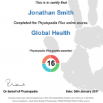 physiopedia plus course completion certificate