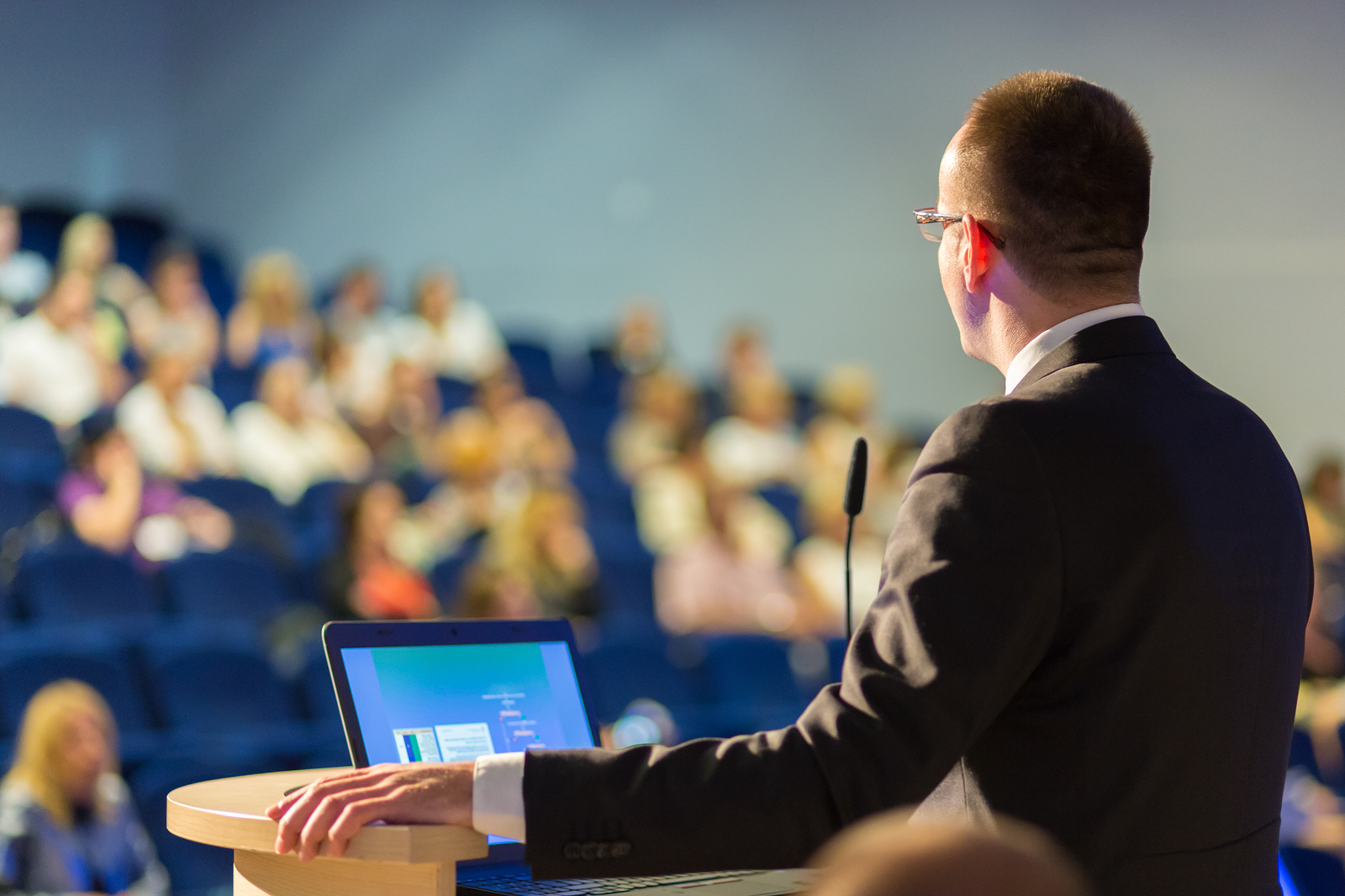 Speaker at a conference