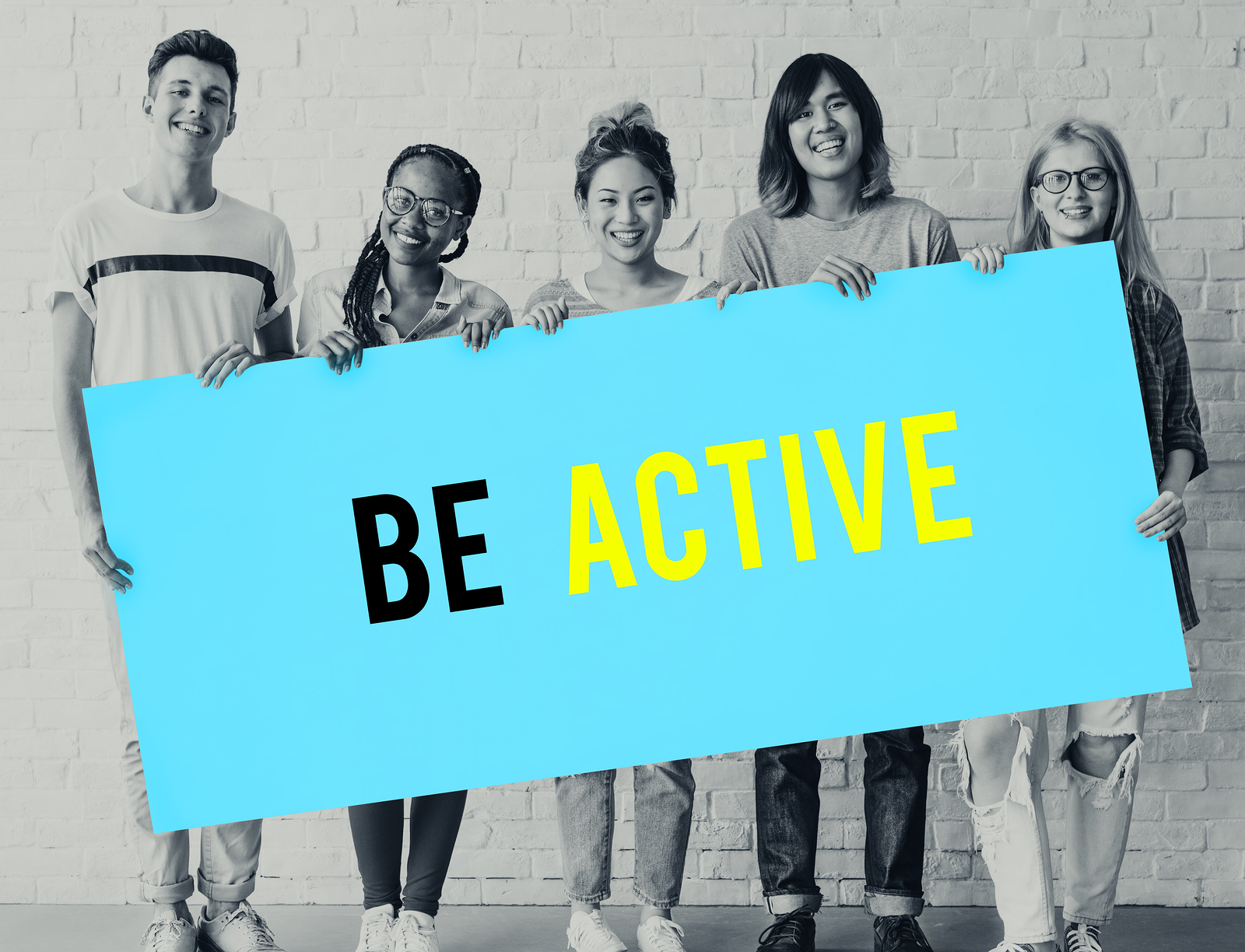 Be active physical activity word