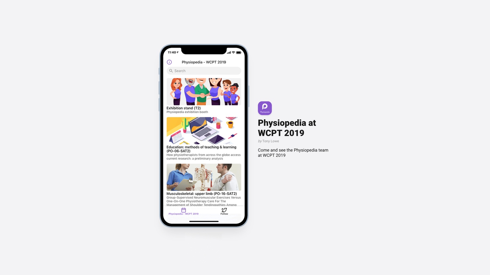 Physiopedia WCPT Congress 2019 app