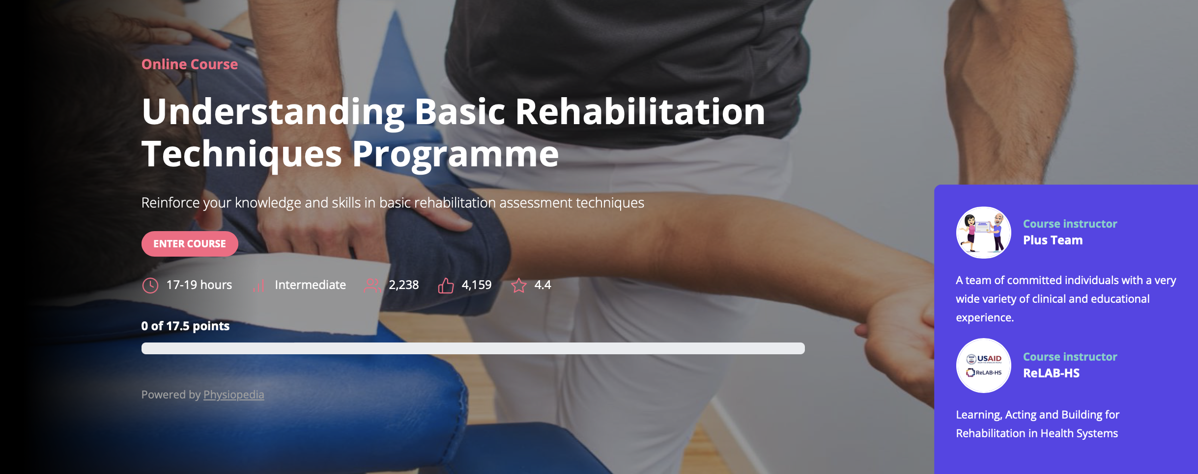 Physiopedia's massive open online course 2023 - understanding rehabilitation techniques