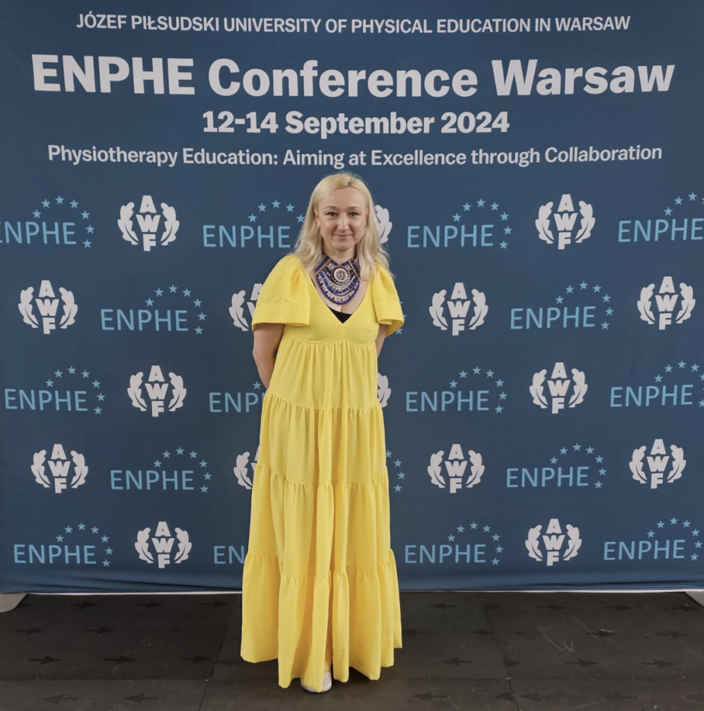 Kateryna Tymruk-Skoropad presenting at the ENPHE for Physiopedia